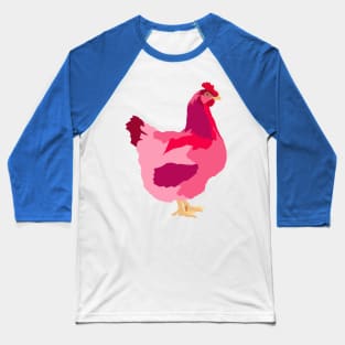 Pink Backyard Chicken Baseball T-Shirt